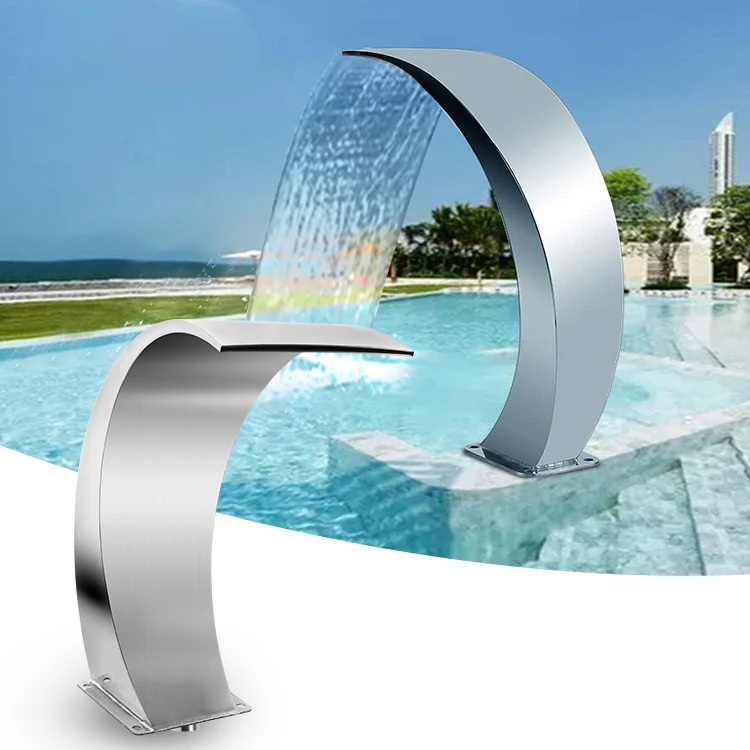 Новый дизайн бассейн из нержавеющей стали Cascada Para Piscina водопад фонтан