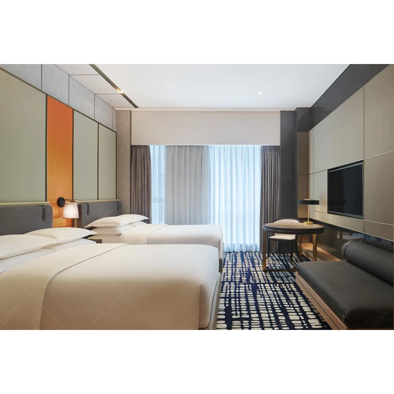 
2020 Foshan Modern 5 Star Hotel Bedroom Furniture Bed Set for Overseas Hotel 