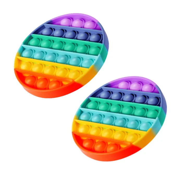  rainbow Bubble Popping its Fidget Sensory Toy Stress Reliever Adult Poping Educational