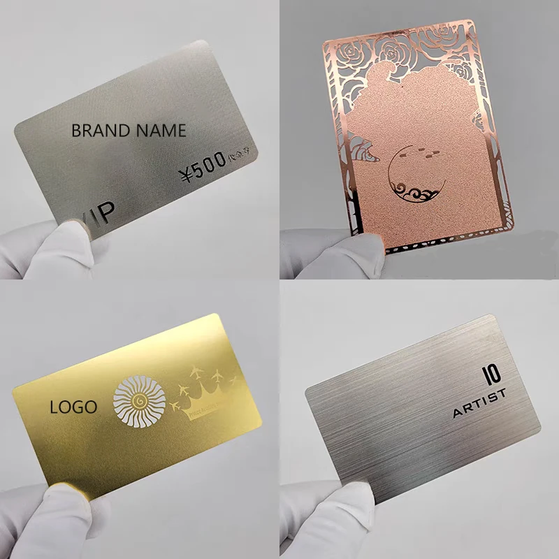 Wholesale Anodized Metal NFC Business Card Tag Custom Metal Cards With Packaging Gift Box