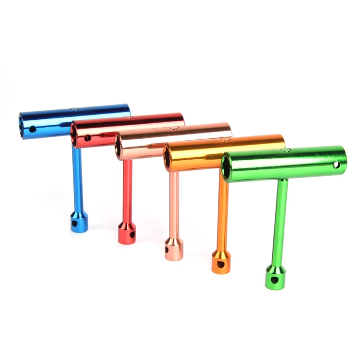 Colorful Metal Compact Portable Allen Wrench Ratchet T Tool for Skateboard