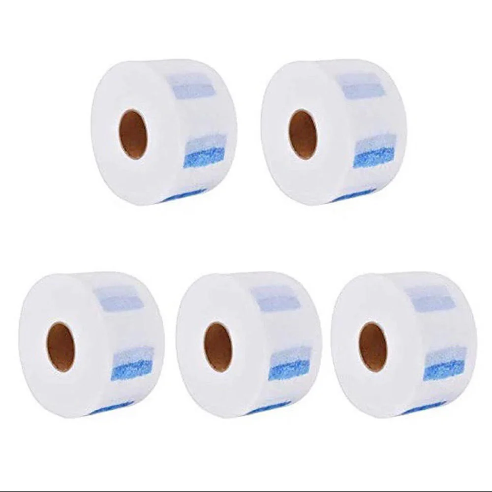 5rolls Neck Strips 500-sheets Waterproof Neckband Stretchable Barber Hair Hairdressers Salon Supplies