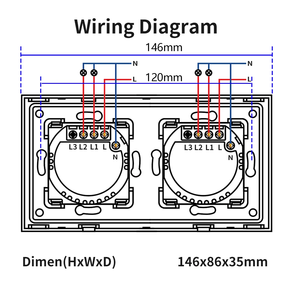 Tuya App Remote Control Smart Timer Switch Diy Wifi Smart Switch Wireless No Neutral Wire