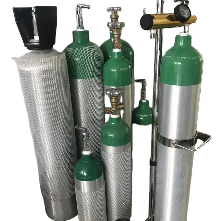 Industrial Use High Pressure 150 Bar Argon/Nitrogen/Oxygen Industrial Gas Cylinder Aluminium Oxygen Cylinder
