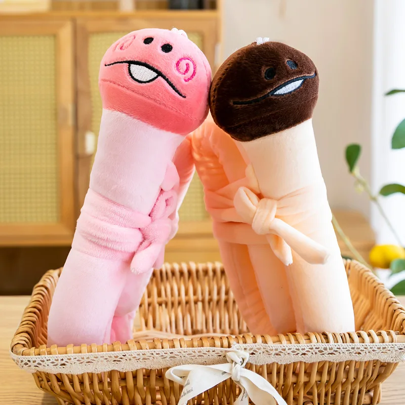 Creative Funny Mushroom Man Plush 73cm Super Long Enoki Mushroom Flexible Plush Toy