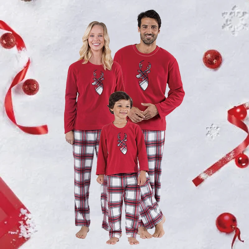 Рождественская Пижама 2021, сочетающаяся семейная Пижама, одежда из двух предметов, зимние Семейные сочетающиеся наряды