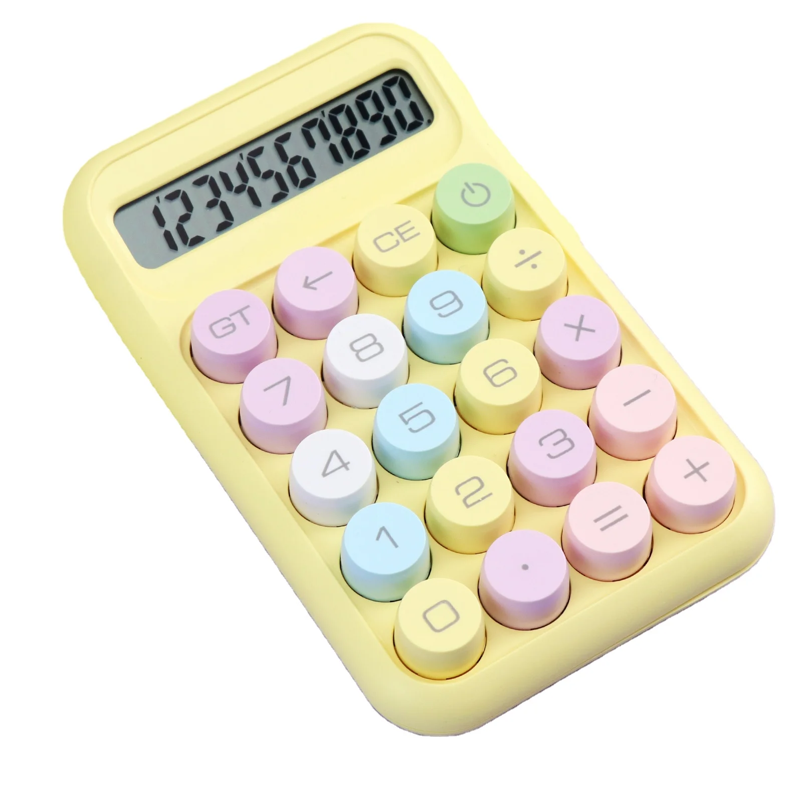 Hot Sale Fashion Design Calculator with Round Sensitive Button Large LCD Display Business School Use Electronic Solar Calculator