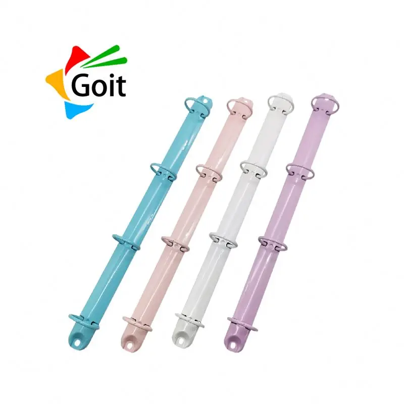 wholesale 4 ring gold clips paperwork pink a5 binders loose leaf binder clip ring folder for notebook
