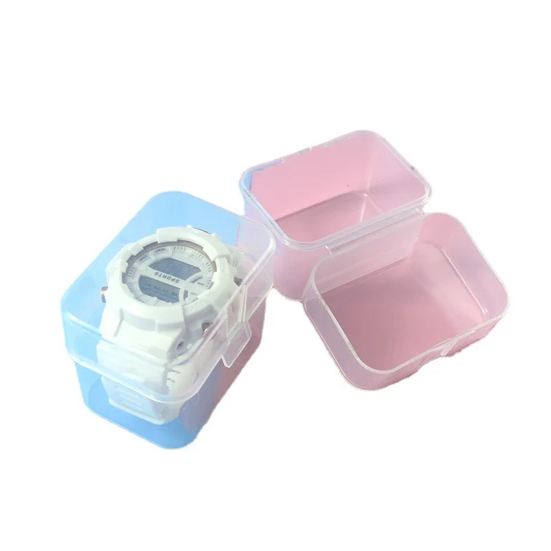 Custom Logo LED Digital Watch Box Transparent Bracelet kids cartoon Watches Plastic Paper Box