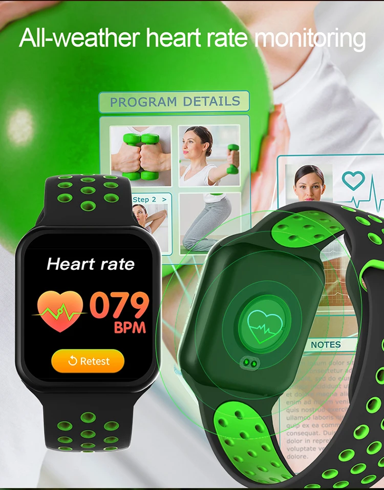 
F8 Sport Smart Watch Men Women Heart Rate Blood Pressure Pedometer Fitness Tracker Monitor Waterproof F8 SmartWatch F9 B57 