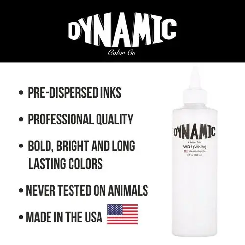WD1 8 oz Tattoo Ink Dynamic tattoo ink 8oz white color for body art tattoo supplies diy
