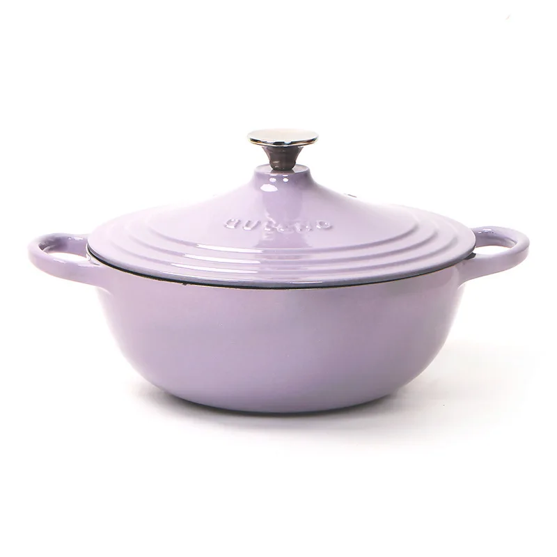 Round 26cm colorful Enamel casseroles pot non stick cookware Cast iron dutch oven