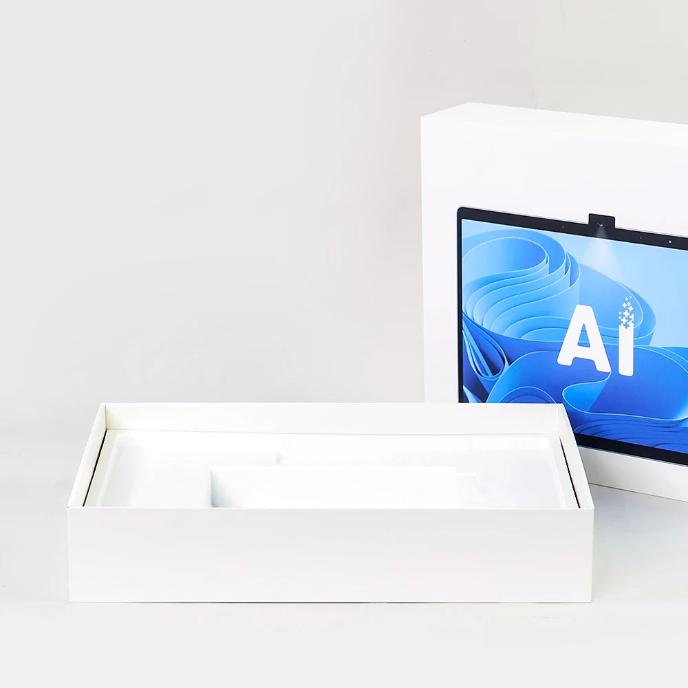 Custom-Printed AI Smart Machine Lid and Base Gift Box with Inner Lining and Protective Closure