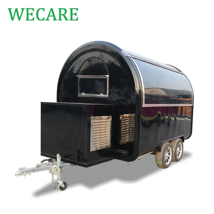 WECARE VIN Street Food Van Mini Foodtruck Trailer Fast Food Cart for Pizza / BBQ / Burger
