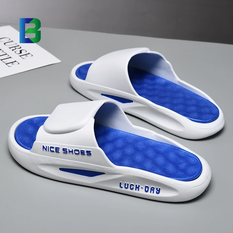 Outsole EVA Air Cushion Custom Men OEM Slides Slippers Mens Slides Slippers Rubber Sandals