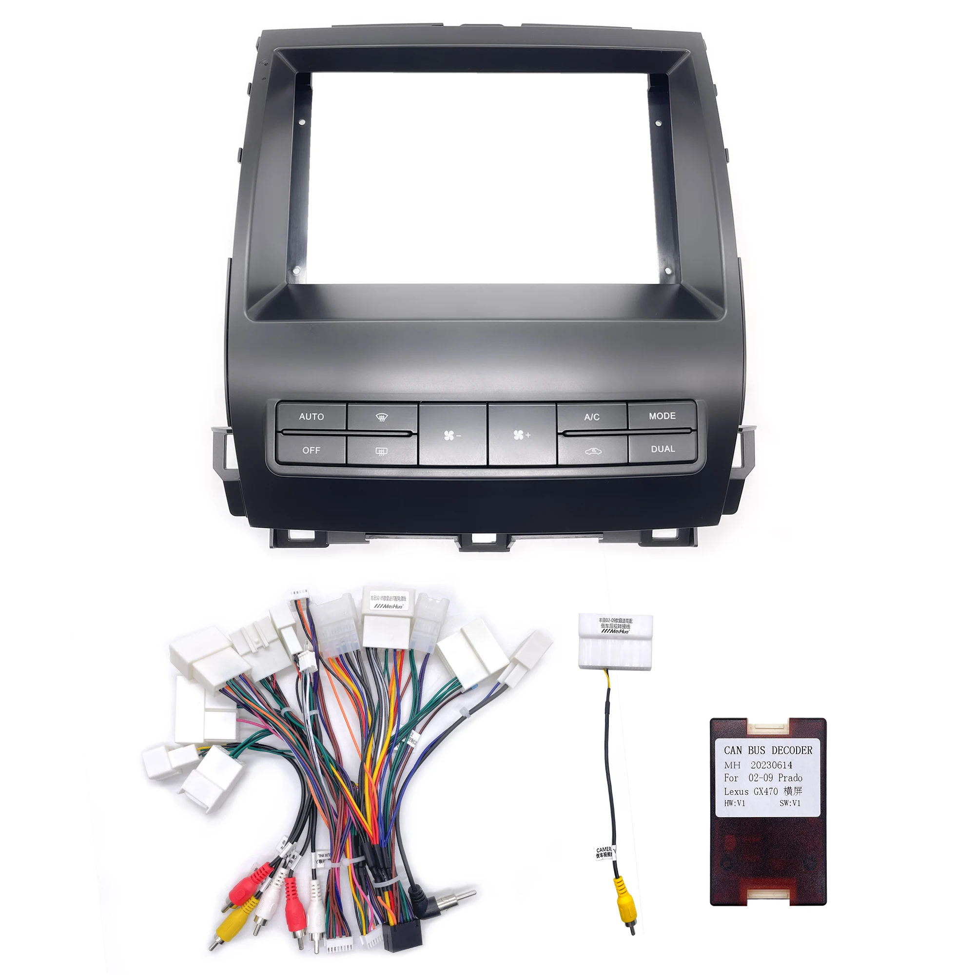Meihua автомобильный dvd-каркас для TOYOTA 2004-2009 Prado LX470 комплекты панелей автомобильного радио с жгутом проводов