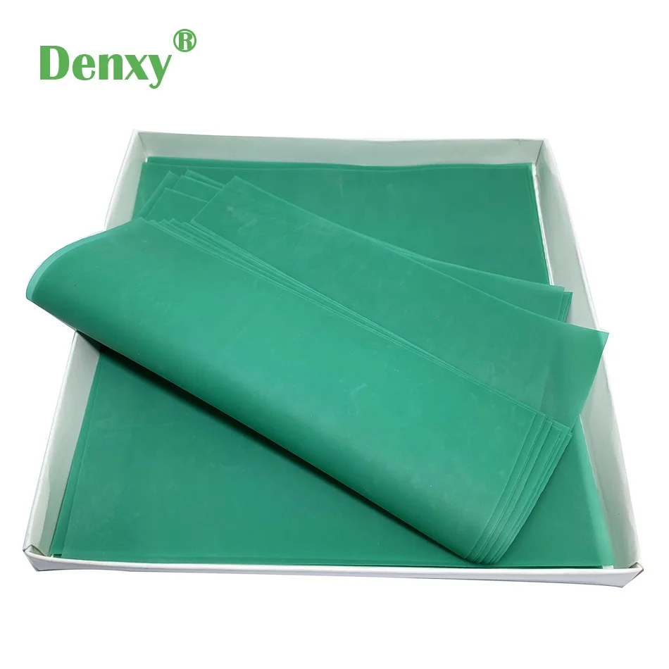 Denxy Dental Disposable Dental Consumable Natural Rubber Latex Waterproof Green Thin Dental Dam Sheet for Dentist