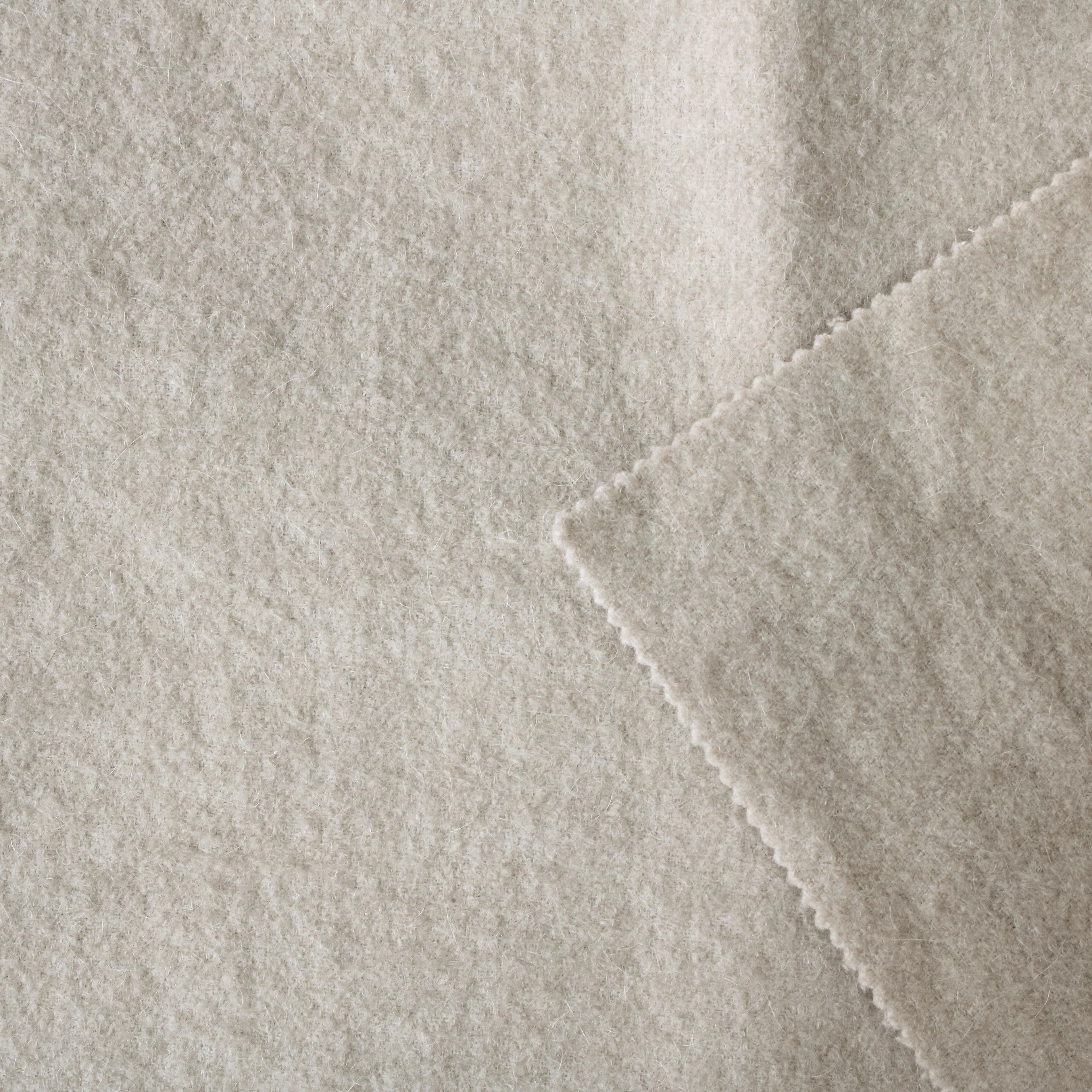 24 New Arrival High Quality Brand Fashion Champagne Woven Double Faced Alpaca Merino Wool Tweed Fabric for Overcoat Suit Dress