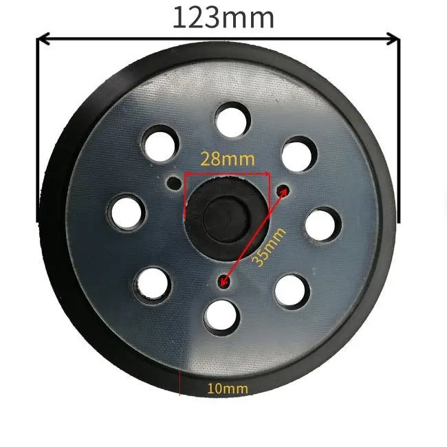 5 Inch Dia 8 Hole Sander Hook and Loop Pad Replacement OE # 743081-8, 743051-7 OE # 324-209 Fits BO5021K BO5010 BO50