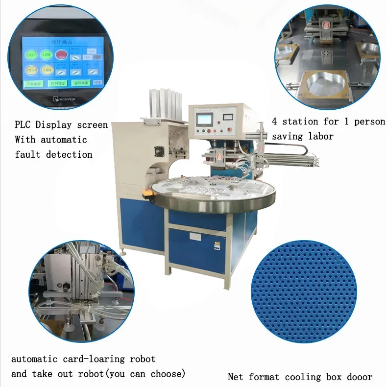 Toothbrush Blister Packing Sealing Machine Rotary High Frequency PVC Blister Packing Machine