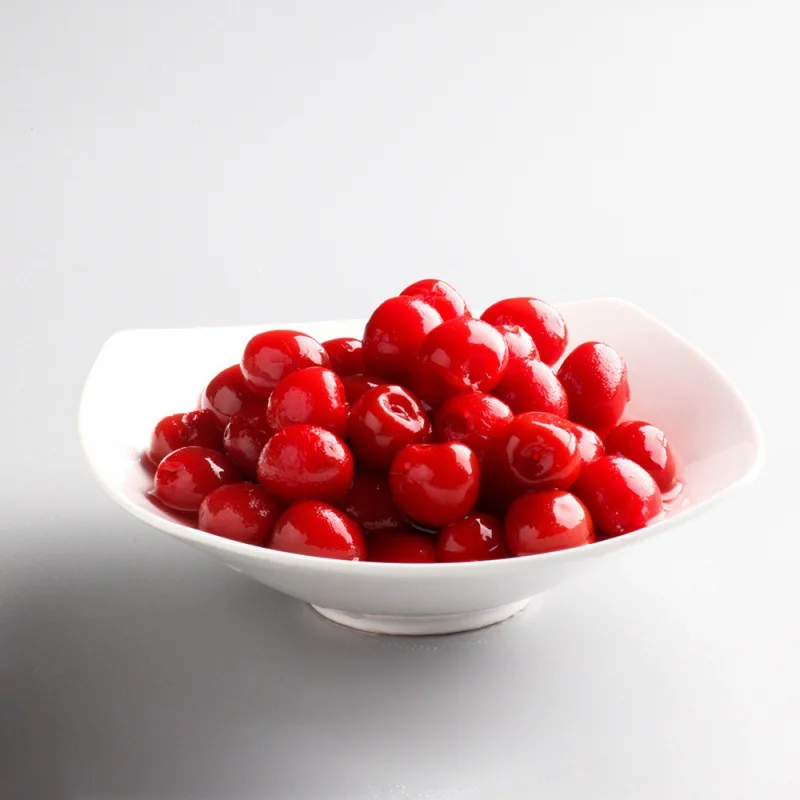 Wholesale Canned Fruit Maraschino Red Black Cherries In Syrup Dishes Cake Decorations