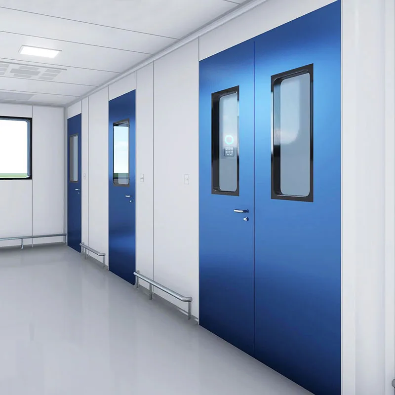 GMP Modular Clean Room Steel Door Industrial Food and Pharma Cleanroom Door