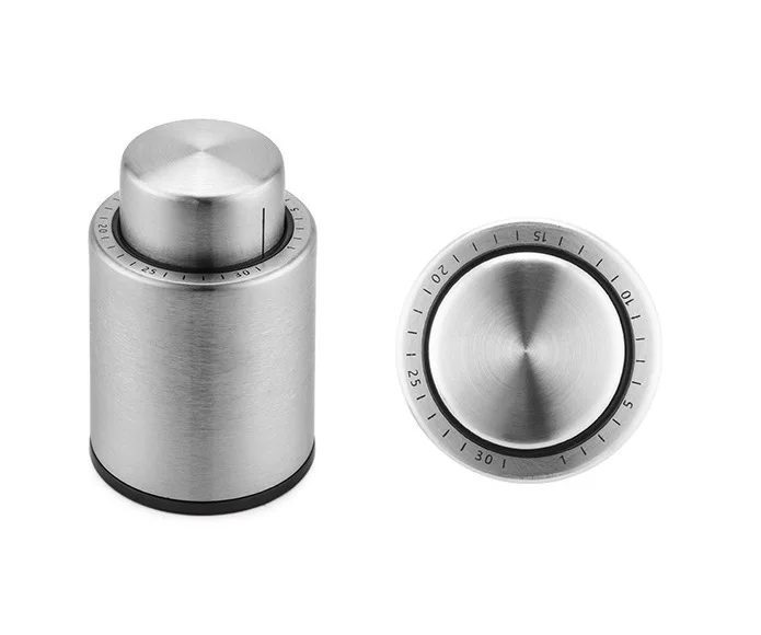 Black ABS Vacuum Wine Bottle Stopper Sealed Storage  Vacuum Memory Wine Stopper Push-Wine Style  Corks Bar Tools