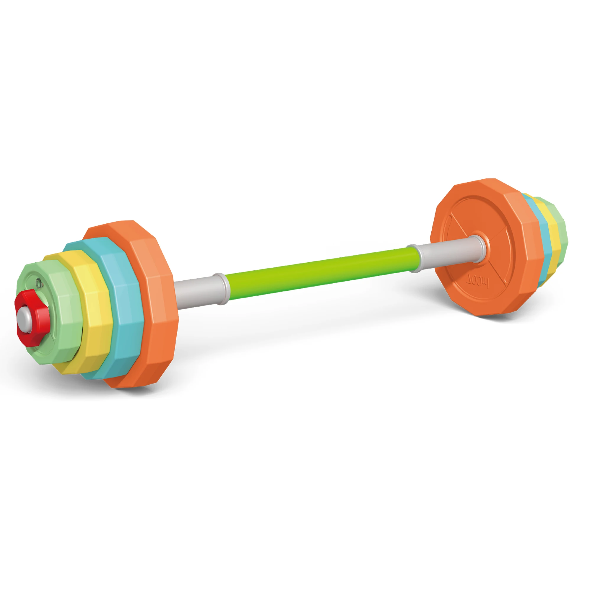 Interesting outdoor sport training add water kids dumbbell and barbell plastic weightlifting toys