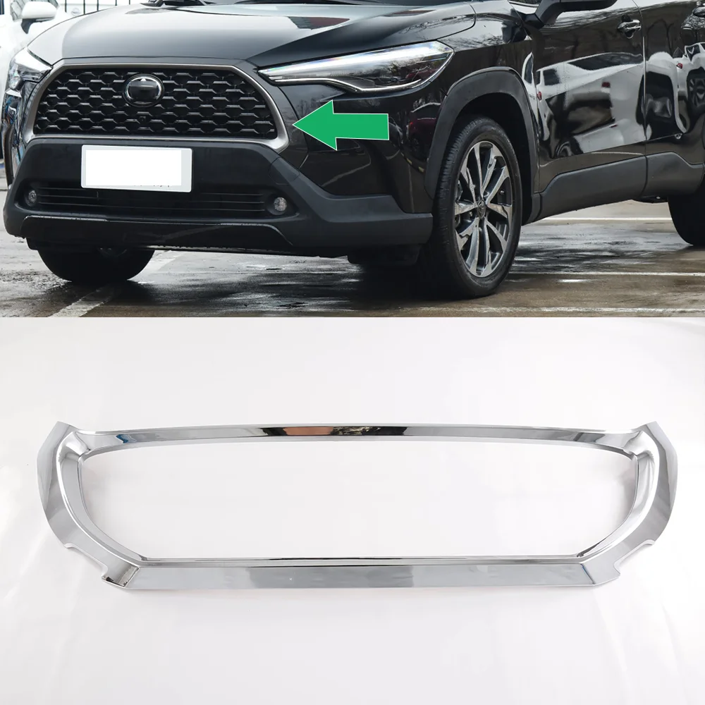 Auto Front Grille Cover Lip Protector Trim Body Kit Upgrade Car Accessories Decoration Cover For Toyota Corolla Cross 2021