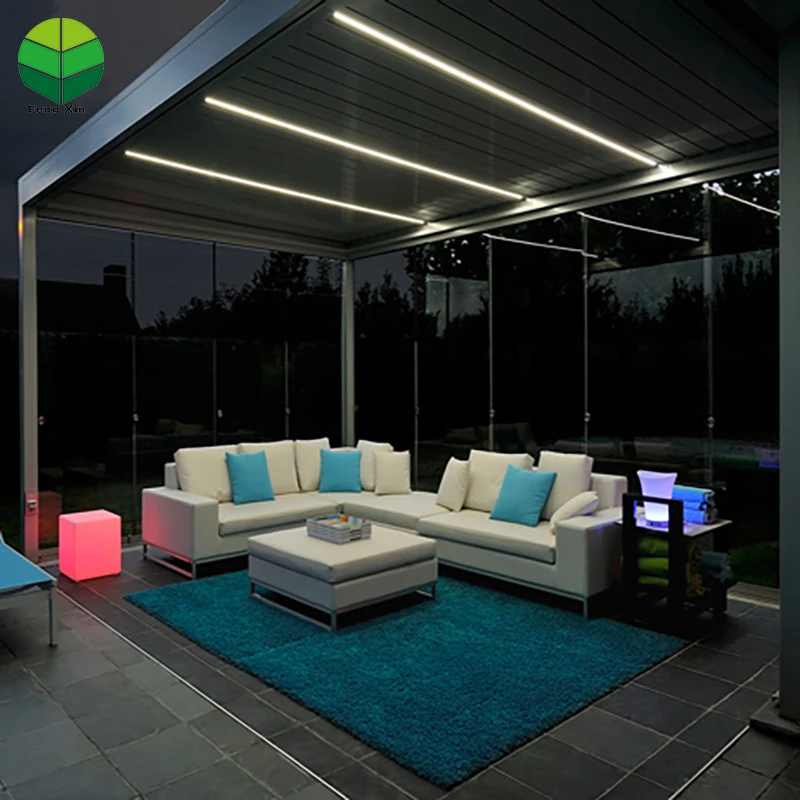 Outdoor Modern Cheap Aluminum Sun Shading Pergola with Curtains Vergola