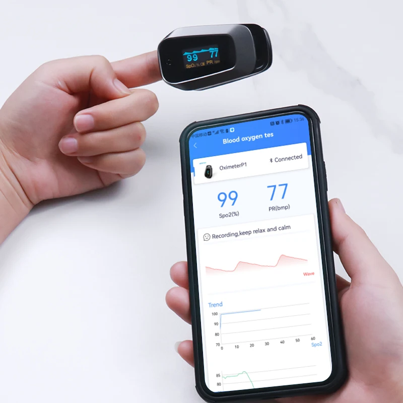 Yonker digital handheld fingertip oximeters oximetro de dedo pulso oximetros oxi meter finger pulse oximeter bluetooth