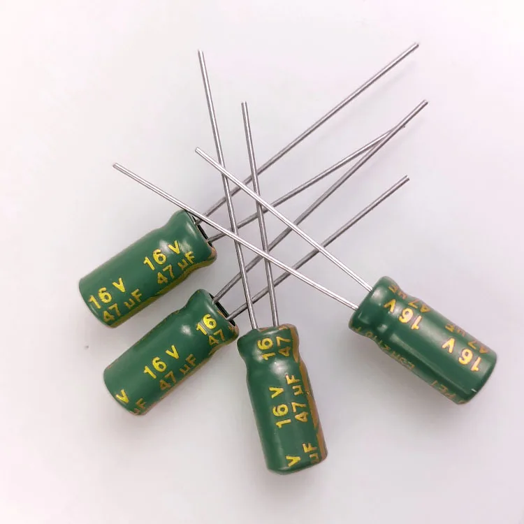 Promotion price capacitor  gold lettering on green background with modern aluminum electrolytic capacitors