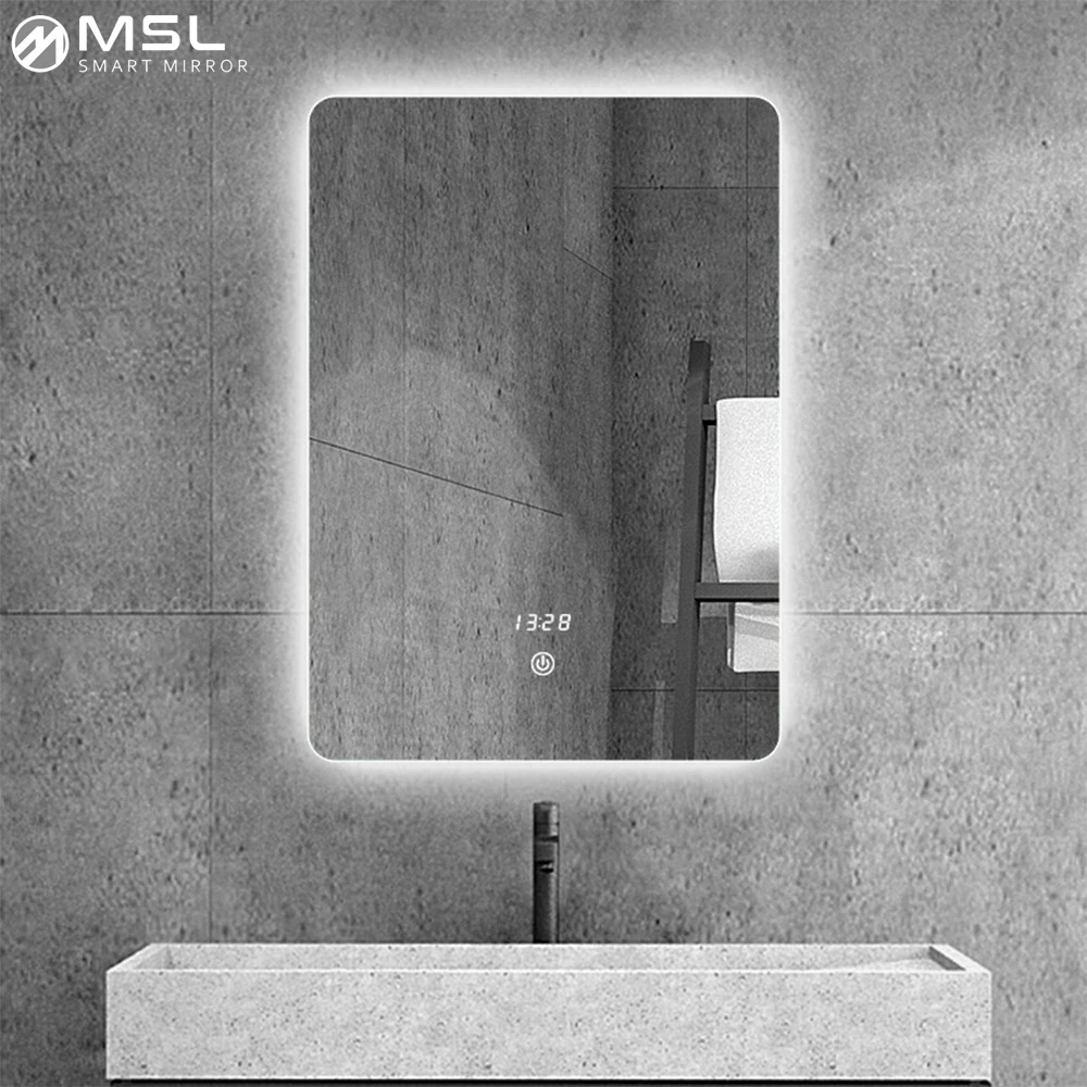 Cheap Anti-fog illuminated led smart touch cosmetic vanity mirror bathroom wall round Buy Custom Vanity Mirror