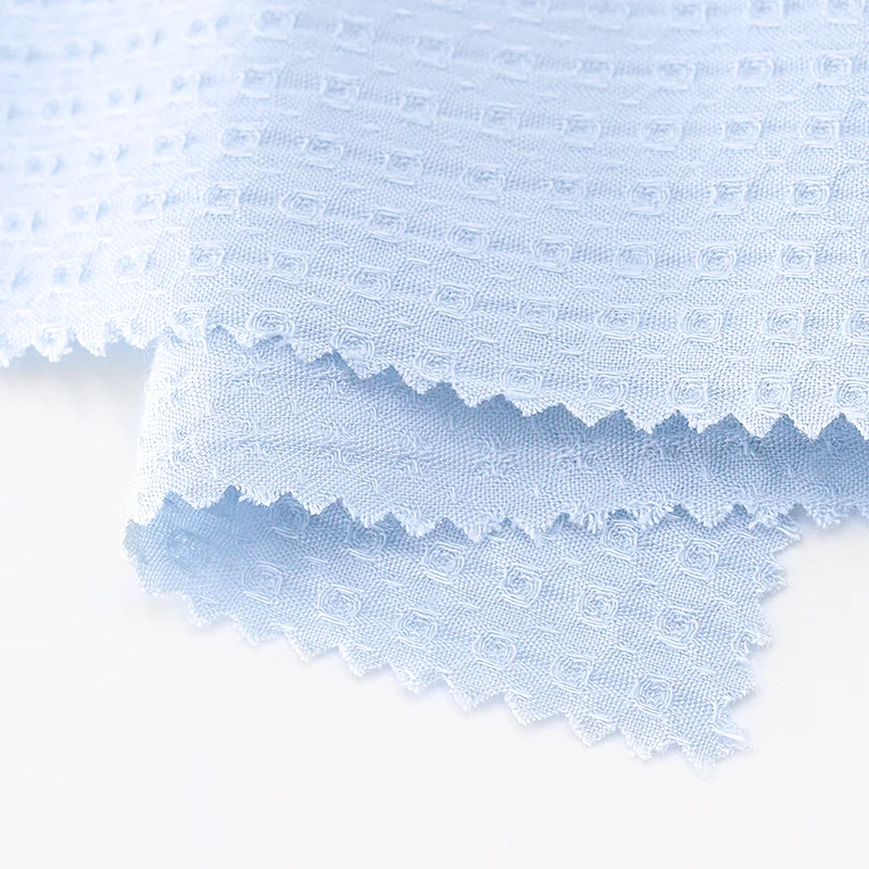 Customizable 100%Rayon For Shirts Dress Clothing Material Plain Dyed Jacquard Fabric En Tissu