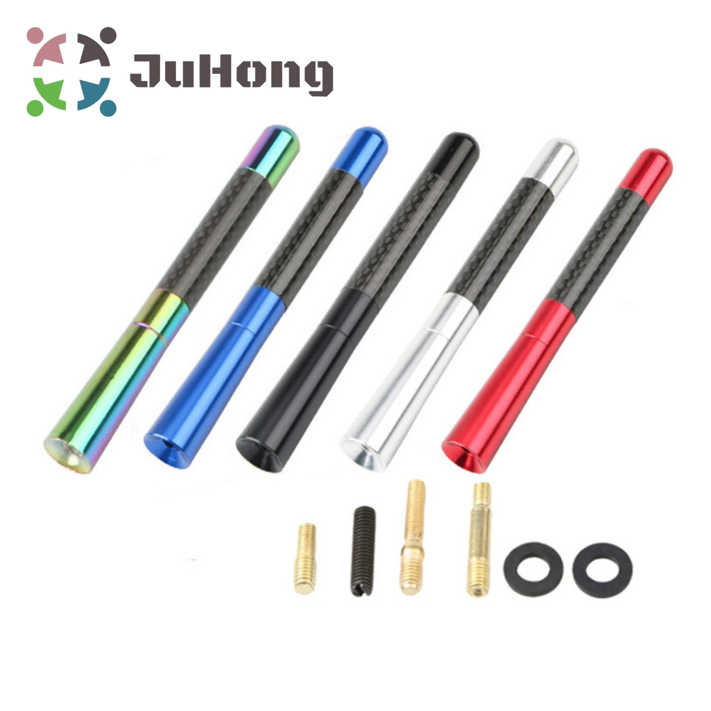 12cm Car Tuning Antenna Aluminum and Carbon Fiber Five Colors Decoration Kits