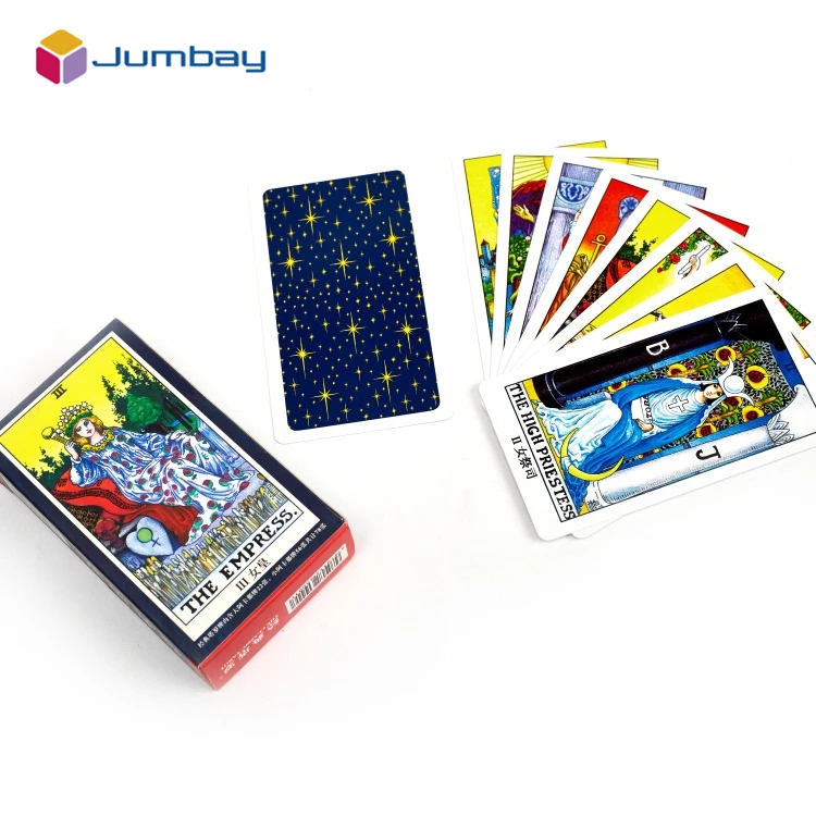 Custom RGB Print Fortunetelling Tarot cards  Printing Oracle Tarot Cards Decks Set And Box With Printed Guidebook For Selling