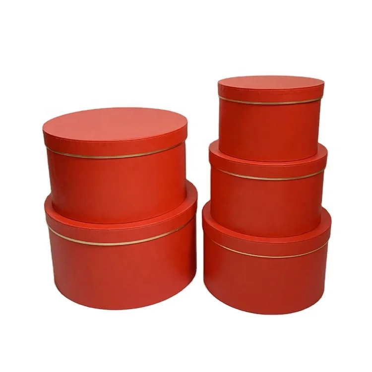 40 pcs Elegant Round Flower Packing Gift Boxes Set Of 5 Pcs With Lid Paper  Box Packaging Materials Flowers Gift Packing Boxes