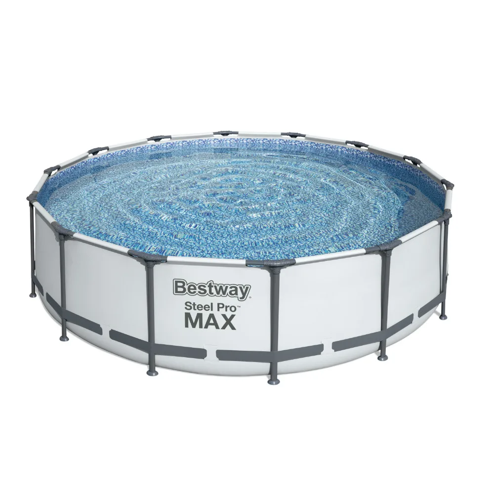 Bestway 56950 Steel Pro MAX 14ft x 42in Frame Round Above Ground Swimming Pool