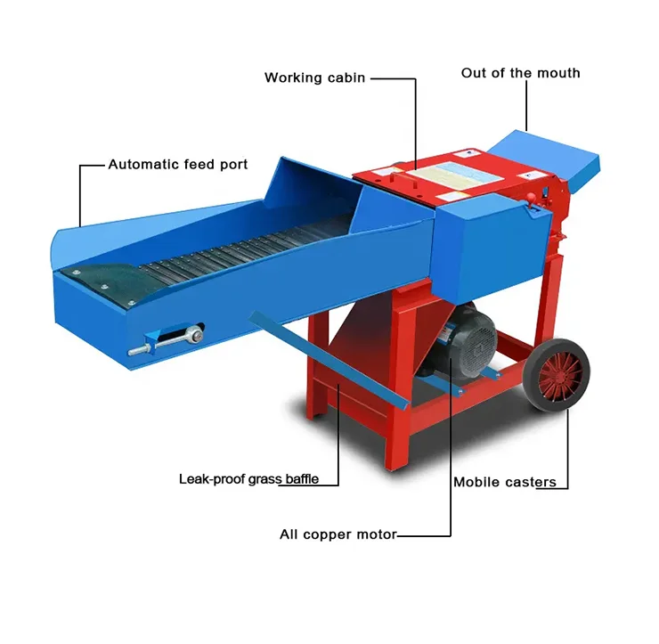 Small Household Cattle and Sheep Breeding Diesel Grass Straw Cutting Machine chaff cutter machine