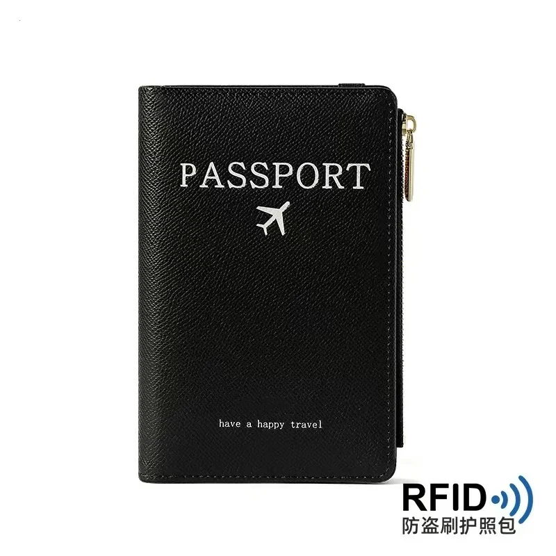 New Leather Travel Passport Holder RFID Wallet Passport Cover With Credit Card Slot