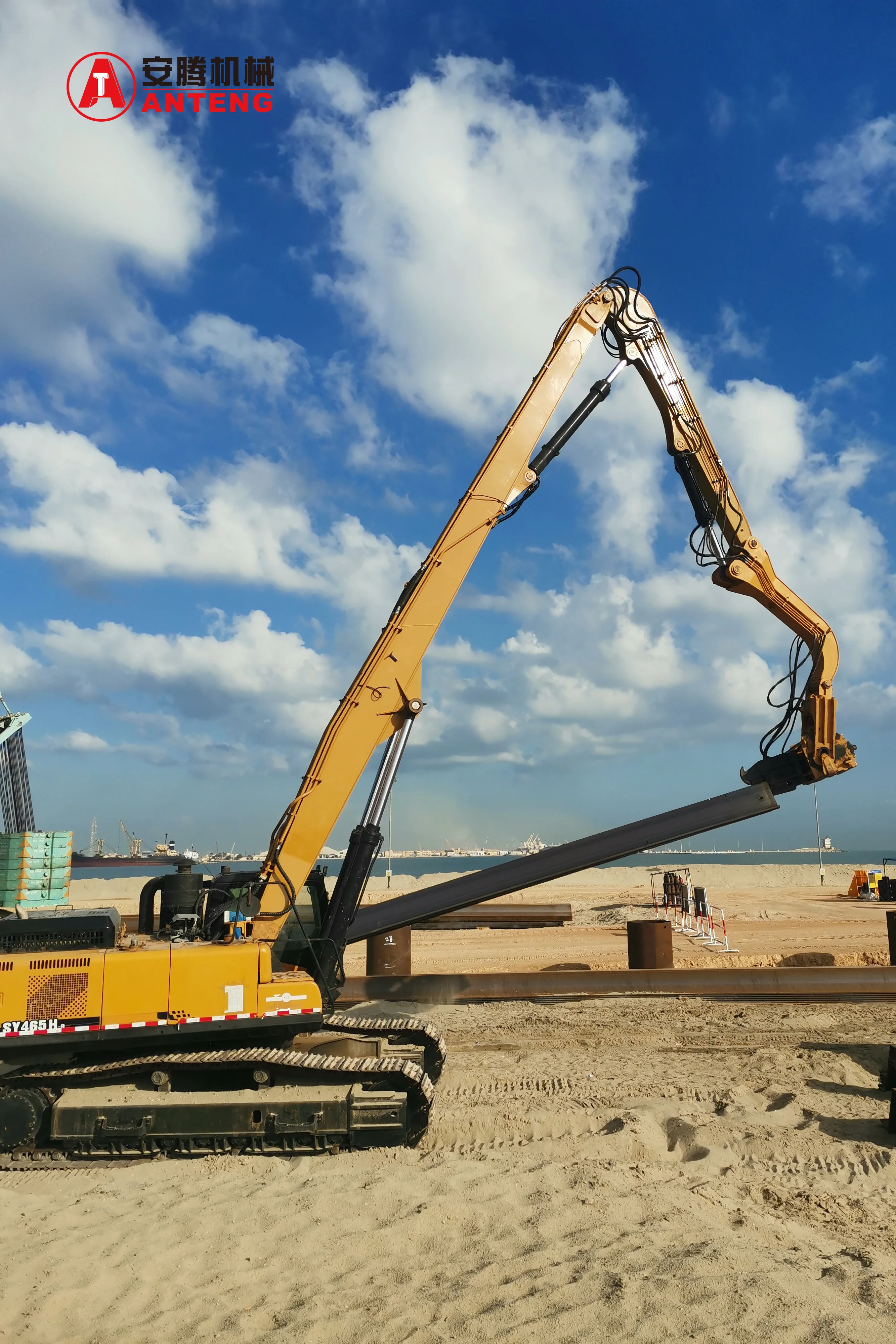 20-50 Tons Excavator Mounted Vibro Hammer V450 Hydraulic Pile Hammer for Driving Sheet Pile 6-20 Meters