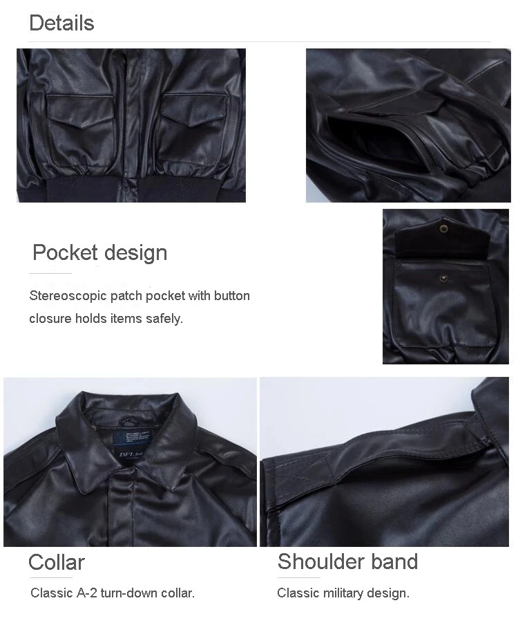 Factory custom motorcycle jackets Fashion blank men ma-1 flight leather jacket custom logo