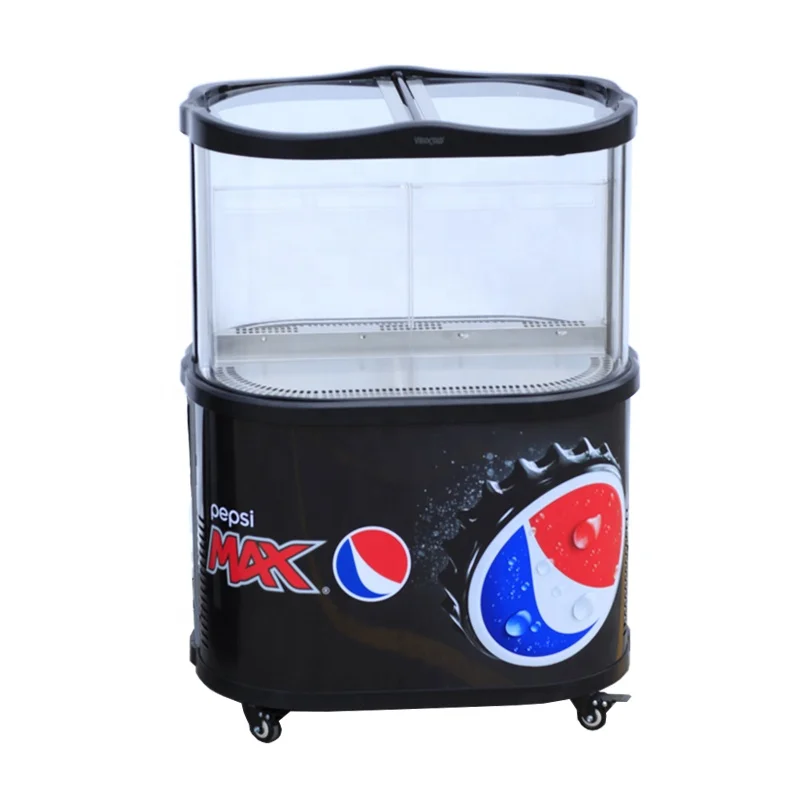 Small Commercial Beverage Promotion Refrigerator Display Cabinet Customized  Display Showcase Refrigerated Freezer  Sale OEM/ODM