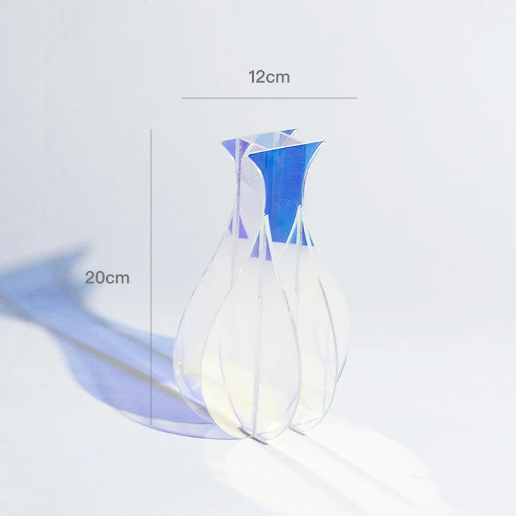 Triple A Customized Home Decoration Table Top Colorful Clear High Quality Acrylic Flower Vase For Home Accessories Holiday Gift