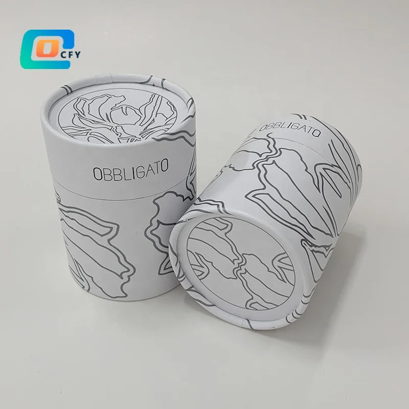 Round Box Packaging manufacturer Paper Cylinder Rigid Cardboard tube With lids for silk scarf Round Tube Gift Flower Box