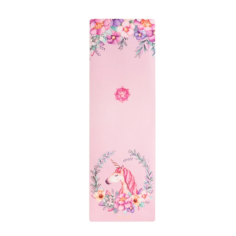 
Dropshipping Natural Rubber Suede Printed Folding Yoga Mat 