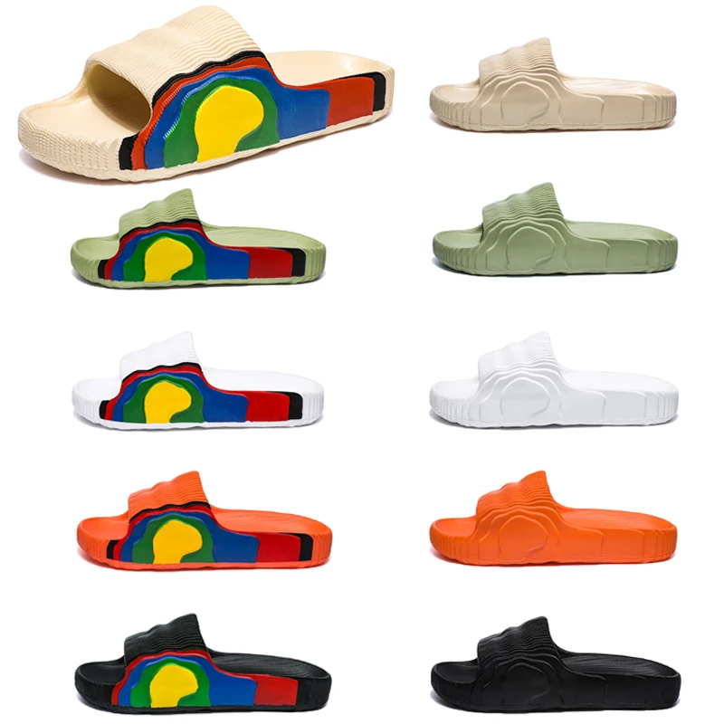 Kan ye Designer Indoor Wave Pattern Family Kids Eva Ladies Home Yezzy Custom Slides Slippers for Men