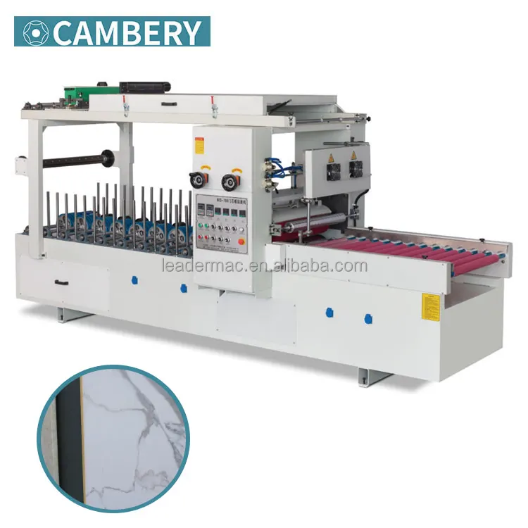 Double Glue Coating PVC Film MDF Panel Laminating Machine Door Panel Woodworking Lamination Machine