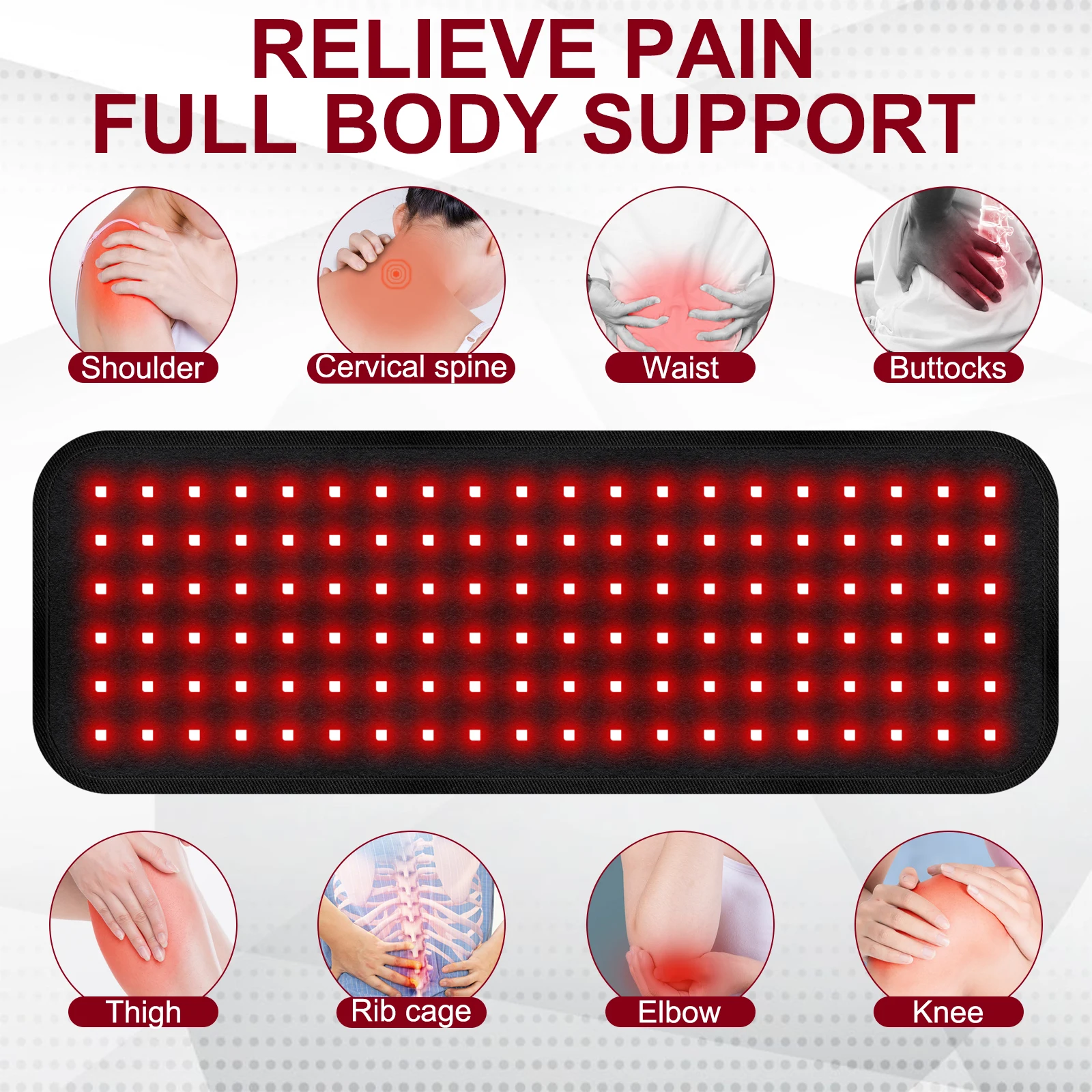 OEM/ODM Near Infrared Light Therapy Devices LED Red Light Therapy belt 660nm 850nm Red Light Therapy Pad