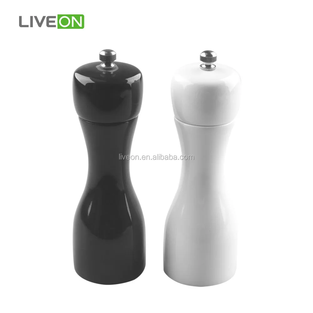 6 Inch 2 pcs Wooden Salt and Pepper Grinder Set